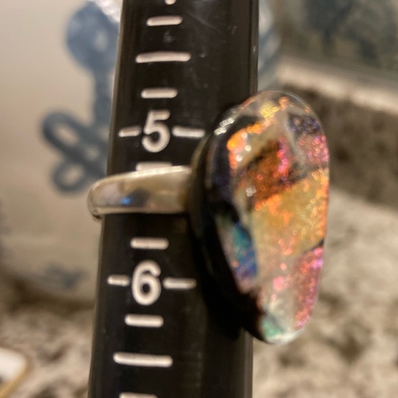Dichroic Glass Ring - Free-form - Picture 9 of 11